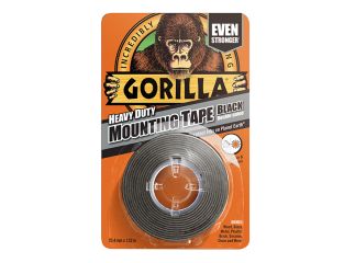Gorilla Glue Gorilla Heavy-Duty Mounting Tape 25.4mm x 1.52m Black GRGHDMT