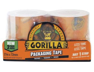 Gorilla Glue Gorilla Packaging Tape Refill 72mm x 27m  (Pack 2) GRGPKTAPE27
