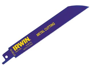IRWIN® 614R Bi-Metal Sabre Saw Blades for Metal Cutting 150mm Pack of 25 IRW10504143