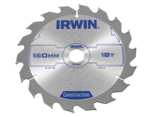 IRWIN® Construction Circular Saw Blade 160 x 20mm x 18T ATB IRW1897191