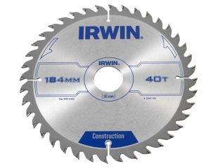 IRWIN® Construction Circular Saw Blade 184 x 30mm x 40T ATB IRW1897198