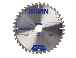 IRWIN® Construction Circular Saw Blade 230 x 30mm x 40T ATB IRW1897206