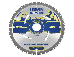 IRWIN® Weldtec Circular Saw Blade 210 x 30mm x 40T ATB IRW1897386