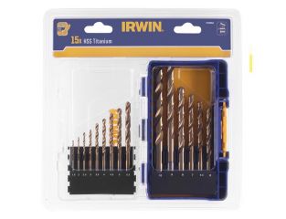 IRWIN® HSS Titanium Metal Drill Bit Set, 15 Piece IRWIW3038501