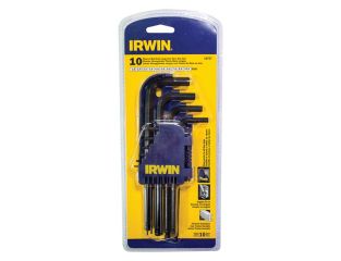 IRWIN® T10757 Long Arm Ball End Hex Key Set, 10 Piece (1.5-10mm) IRWT10757