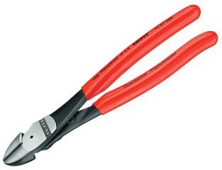 Knipex High Leverage Diagonal Cutters PVC Grip 250mm (10in) KPX7401250