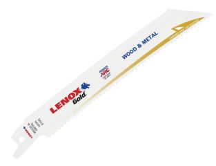 LENOX 610GR Gold® Metal Cutting Reciprocating Saw Blades 150mm 10 TPI (Pack 5) LEN610GR