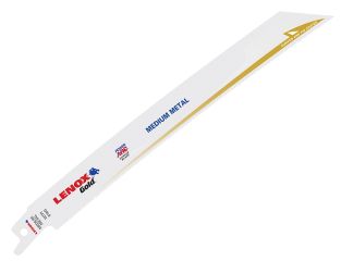 LENOX 818GR Gold® Metal Cutting Reciprocating Saw Blades 200mm 18 TPI (Pack 5) LEN818GR
