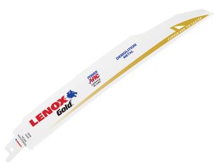 LENOX 960GR Gold® Demolition Reciprocating Saw Blades 230mm 10 TPI (Pack 5) LEN960GR