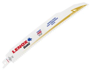 LENOX 966GR Gold® Demolition Reciprocating Saw Blades 230mm 6 TPI (Pack 5) LEN966GR