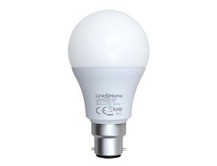Link2Home Wi-Fi LED BC (B22) Opal GLS Dimmable Bulb, White + RGB 800 lm 9W LTHB229W