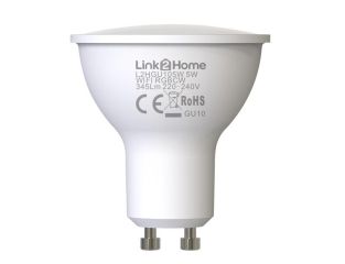 Link2Home Wi-Fi LED GU10 Dimmable Bulb, White + RGB 345 lm 5W LTHGU105W