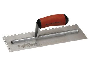 Marshalltown M702SD Notched Trowel Square 1/4in DuraSoft® Handle 11 x 4.1/2in M/T702SD