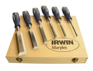 IRWIN® Marples® M750 Splitproof Pro Bevel Edge Chisel Set, 6 Piece MAR750S6