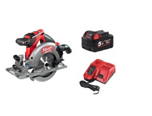 Milwaukee M18 Fuel 18v Brushless 165mm Circular Saw, 5ah Battery & Charger