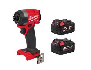 Milwaukee M18 Fuel 18v 1/4" Hex Brushless Impact Driver Gen 4 with 2 x 5ah Battery
