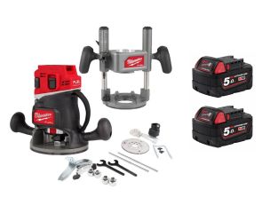 Milwaukee M18 18v Brushless 12mm Router Kit Machine Only with 2 x 5ah Batteries
