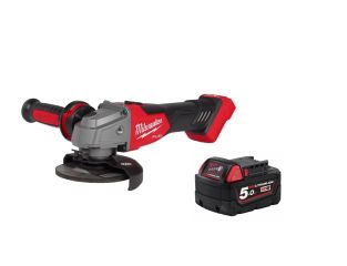 Milwaukee M18 Fuel 18v 115mm Brushless Angle Grinder with Slide Switch with 1 x 5ah Battery