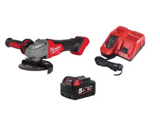 Milwaukee M18 Fuel 18v 115mm Brushless Slide Switch Angle Grinder with 1 x 5ah Battery and Charger