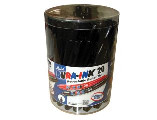 Markal DURA-INK® 20 Retractable Marker - Black (Tub 24) MKL96577