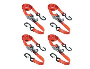 Master Lock Ratchet Tie-Down S-Hooks 4.25m Red 4 Piece MLK3236E