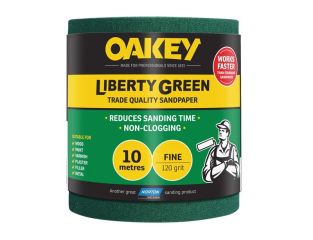 Oakey Liberty Green Sanding Roll 115mm x 10m Fine 120G OAK28714