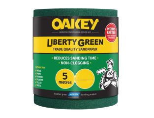 Oakey Liberty Green Sanding Roll 115mm x 5m Extra Coarse 40G OAK30395