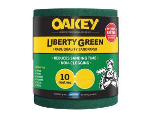Oakey Liberty Green Sanding Roll 115mm x 10m Medium 80G OAK33217