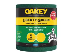Oakey Liberty Green Sanding Roll 115mm x 5m Medium 80G OAK63918