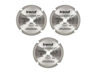 Trend Diamond Fibre Cement Sawblade 160x4Tx20mm PCD/FSB/1604 Triple Pack