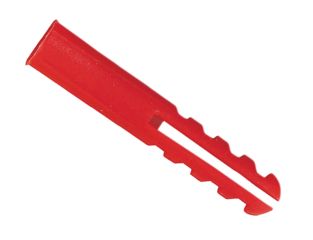 Rawlplug Red Plastic Plugs Screw Size No.6-12 (10 x Card 100) RAW67134
