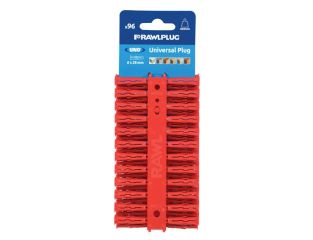 Rawlplug Red UNO® Plugs 6 x 28mm (Card 96) RAW68520