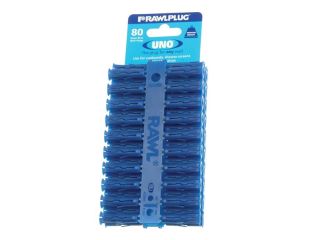 Rawlplug Blue UNO® Plugs 8 x 32mm (Card 80) RAW68595