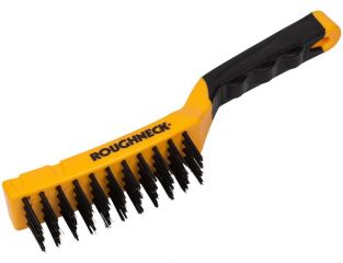 Roughneck Carbon Steel Wire Brush Soft Grip 300mm (12in) - 4 Row ROU52040