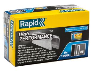 Rapid 28/10 10mm DP x 5m Galvanised Staples Box 5 x 1000 RPD2810G