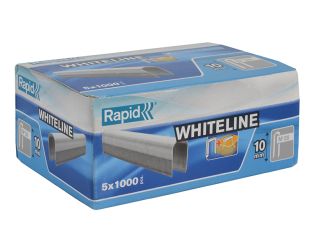 Rapid 28/10 10mm DP x 5m White Staples Box 5 x 1000 RPD2810W