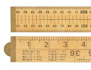 R.S.T. Wooden 4 Fold Rule 1m / 39in (Blister packed) RST073P