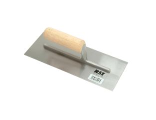 R.S.T. Plasterer's Finishing Trowel Straight Wooden Handle 11 x 4.1/2in RST124C