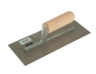 R.S.T. Notched Trowel 5mm V Notches Wooden Handle 11 x 4.1/2in RST153DT