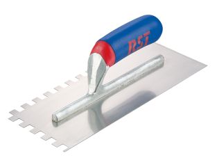 R.S.T. Notched Trowel Square 6mm² Soft Touch Handle 11 x 4.1/2in RST8002ST