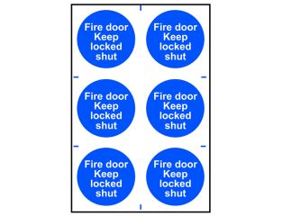 Scan Fire Door Keep Locked Shut - PVC 200 x 300mm SCA0153