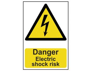 Scan Danger Electric Shock Risk - PVC 200 x 300mm SCA0750