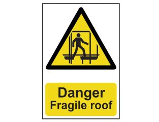 Scan Danger Fragile Roof - PVC 200 x 300mm SCA1104