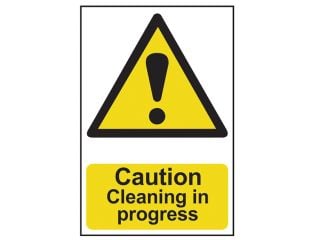 Scan Caution Cleaning In Progress - PVC 200 x 300mm SCA1114