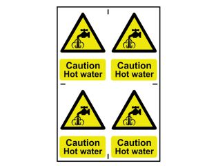 Scan Caution Hot Water - PVC 200 x 300mm SCA1309