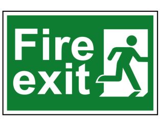 Scan Fire Exit Man Running Right - PVC 300 x 200mm SCA1507