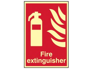 Scan Fire Extinguisher Photoluminescent - 200 x 300mm SCA1571