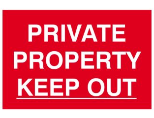 Scan Private Property Keep Out - PVC 300 x 200mm SCA1652