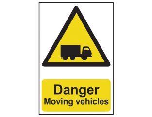 Scan Danger Moving Vehicles - PVC 400 x 600mm SCA4100
