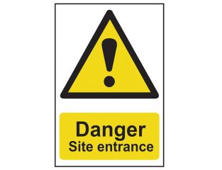 Scan Danger Site Entrance - PVC 400 x 600mm SCA4102